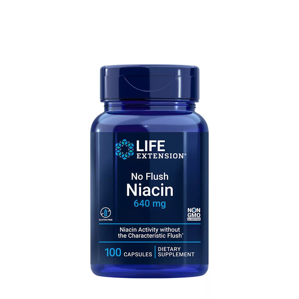Life Extension No Flush Niacin 640 mg (100 Capsules)