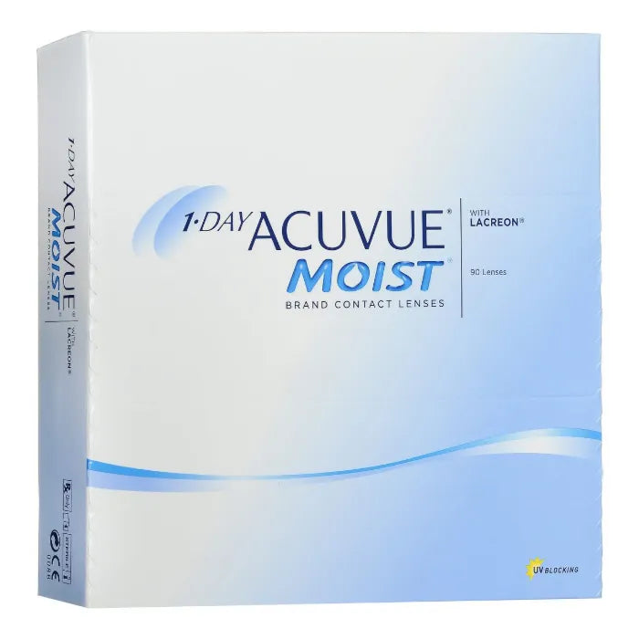 Acuvue Moist Contact Lenses 1 Day Replacement -2.50 BC/8.5 90 Units