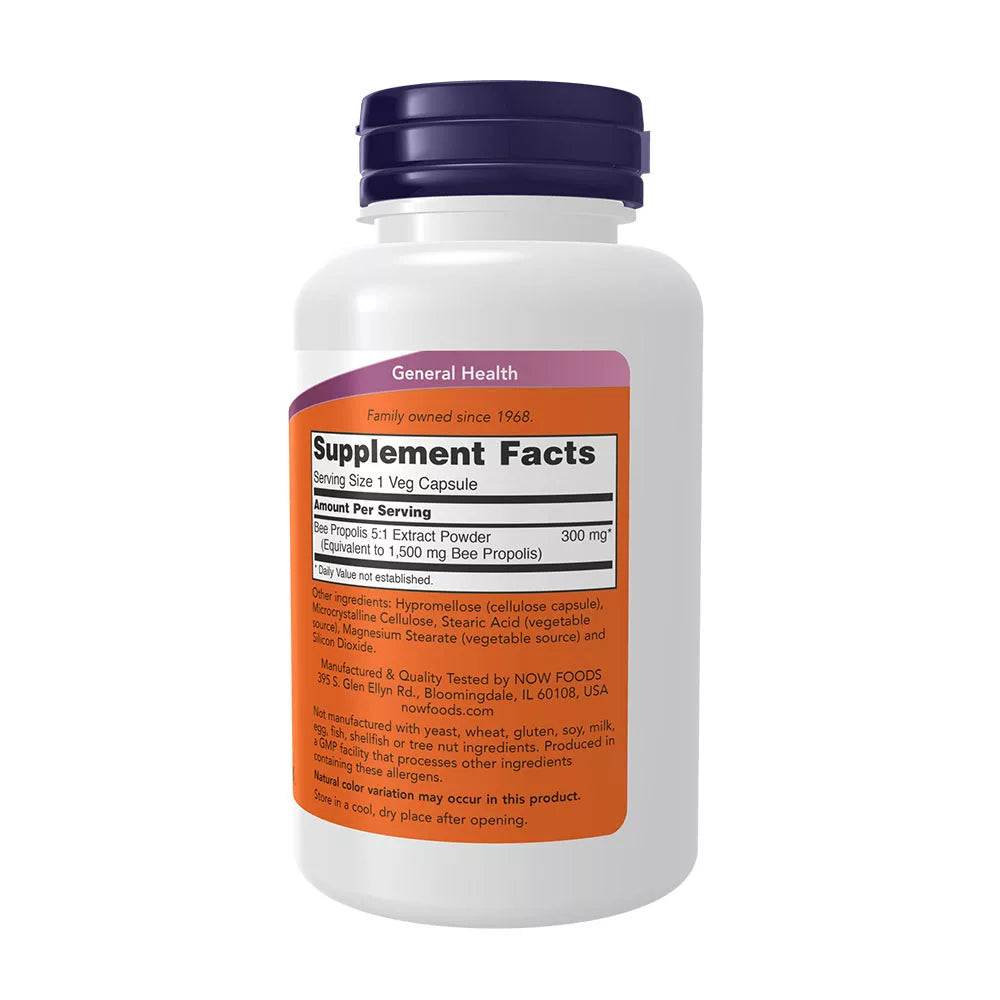 Now Foods Propolis 1500 5:1 Extract (100 Veg Capsules)