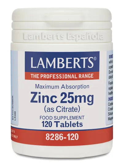 Lamberts Citrato De Zinc 25 Mg 120 Caps