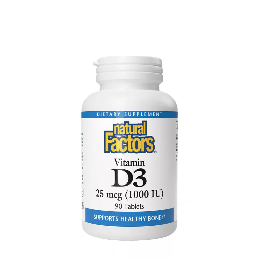 Natural Factors Vitamin D3 25 mcg (1,000 IU) (90 Tablets)