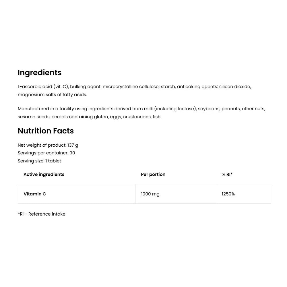 OstroVit Vitamin C 1000 mg (90 Tablets)