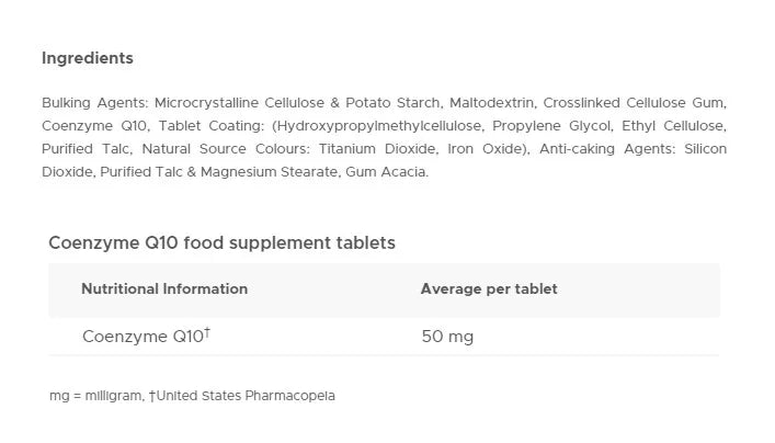 Vitabiotics Ultra Co-Q10 50 mg (60 Tablets)