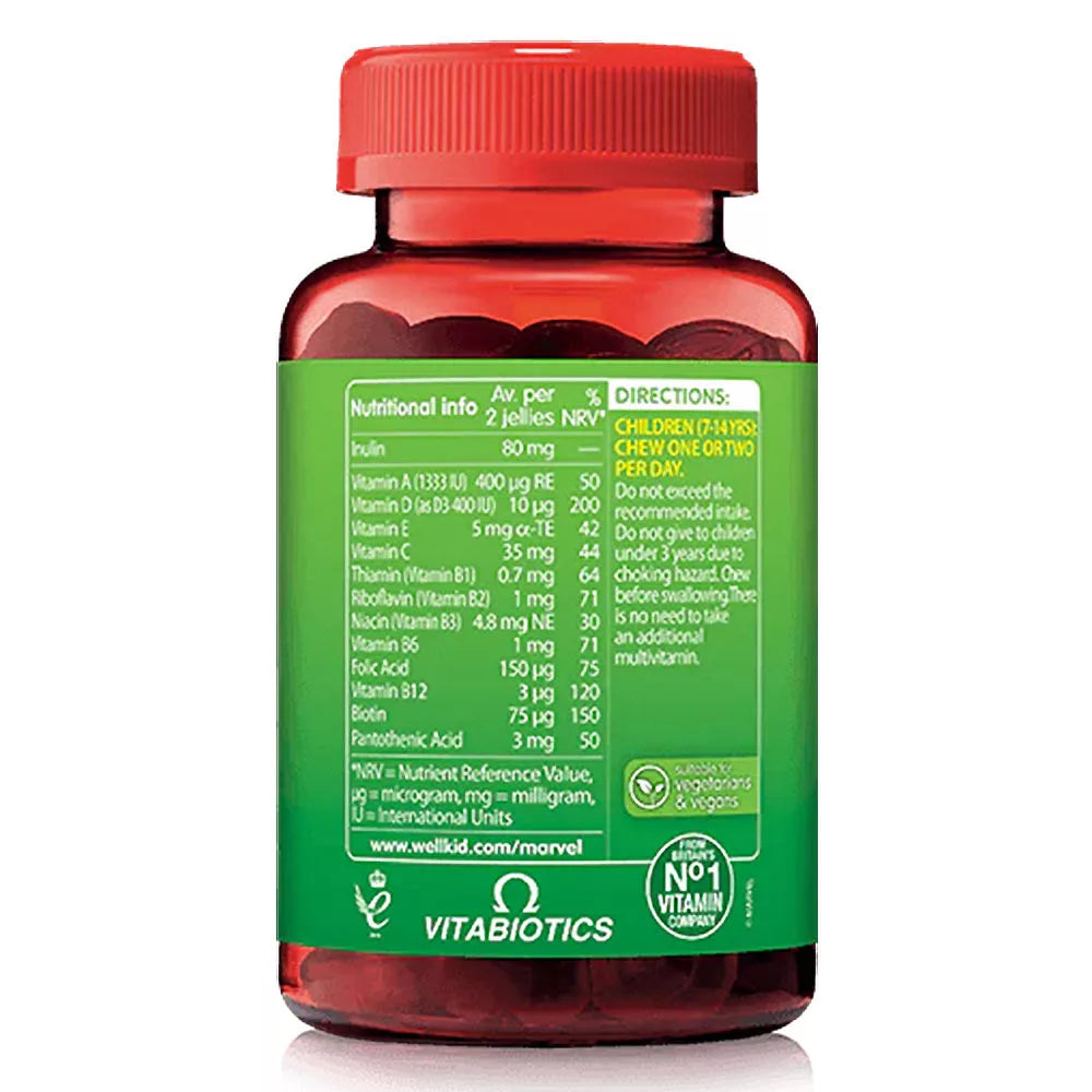 Vitabiotics Wellkid Marvel Multi-Vits (50 Gummies, Strawberry Pouch)
