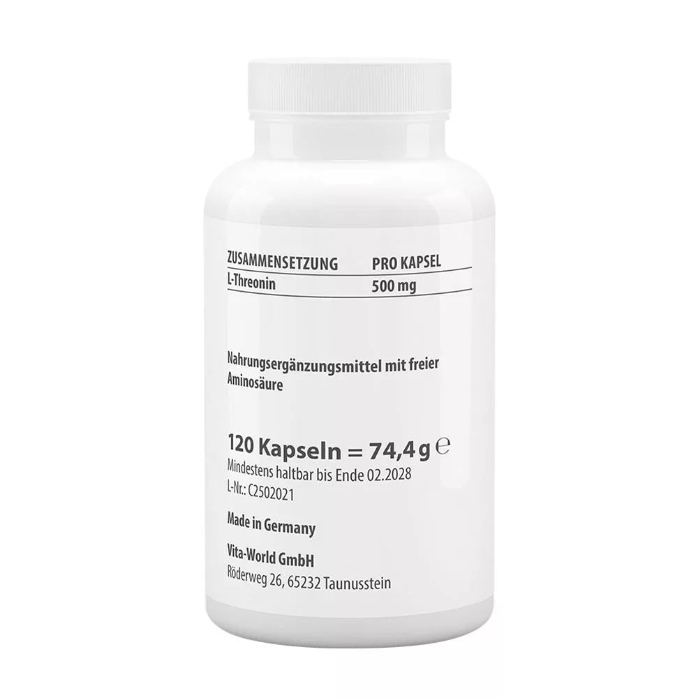 Vitaworld L-threonine 500 (120 Capsules)