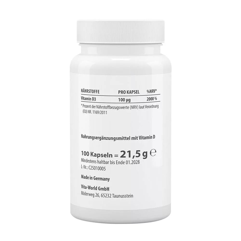 Vitaworld Vitamin D3 4000 IU (100 Capsules)