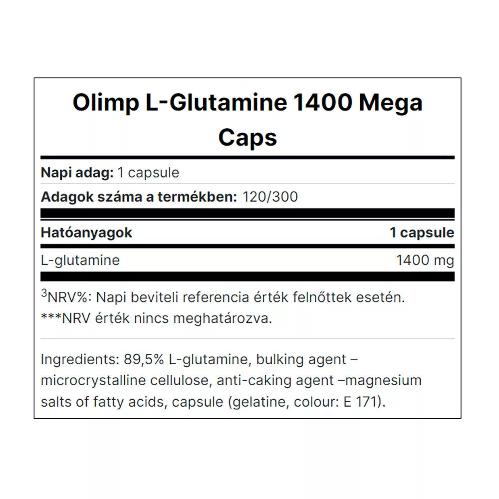 Olimp Sport Glutamine Mega Caps (300 Capsules)